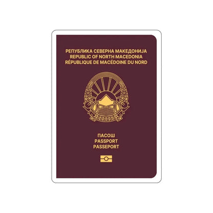 Macedonian Passport STICKER Vinyl Die-Cut Decal 5 Inch - The Sticker Space
