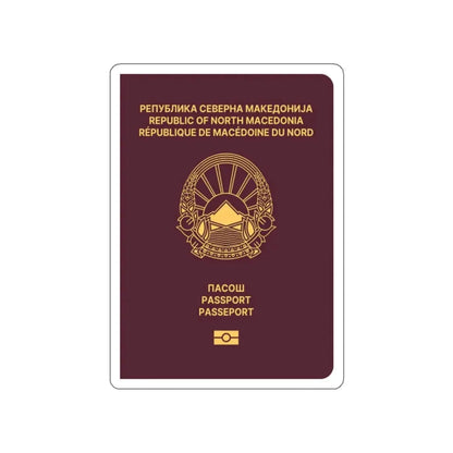 Macedonian Passport STICKER Vinyl Die-Cut Decal - The Sticker Space