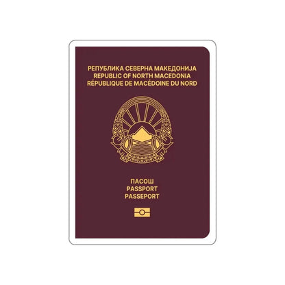 Macedonian Passport STICKER Vinyl Die-Cut Decal - The Sticker Space