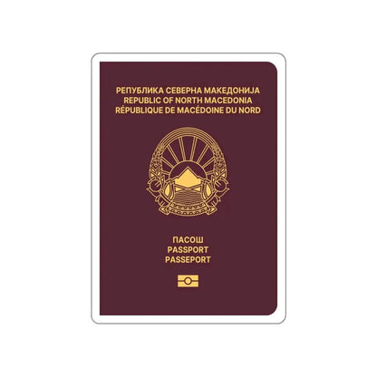 Macedonian Passport STICKER Vinyl Die-Cut Decal - The Sticker Space