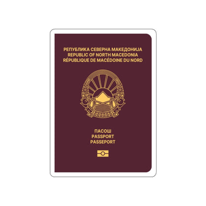 Macedonian Passport STICKER Vinyl Die-Cut Decal-White-The Sticker Space