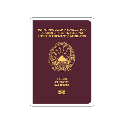 Macedonian Passport STICKER Vinyl Die-Cut Decal-White-The Sticker Space