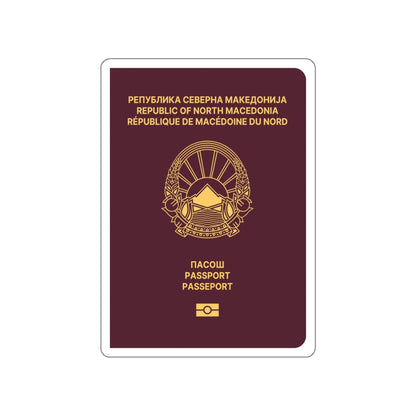 Macedonian Passport STICKER Vinyl Die-Cut Decal-White-The Sticker Space