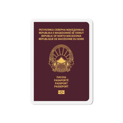 Macedonian Passport (Type B) - Refrigerator Magnet 6 Inch - The Sticker Space