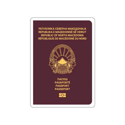 Macedonian Passport (Type B) STICKER Vinyl Die-Cut Decal 2 Inch - The Sticker Space