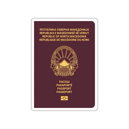 Macedonian Passport (Type B) STICKER Vinyl Die-Cut Decal - The Sticker Space