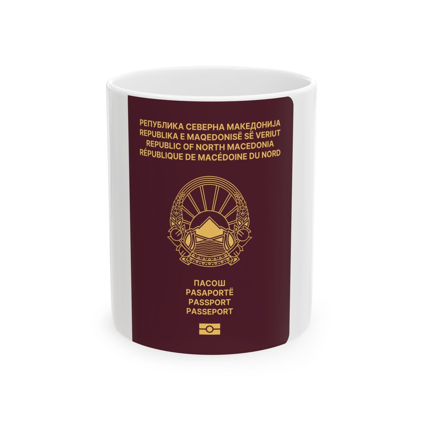 Macedonian Passport (Type B) - White Coffee Mug