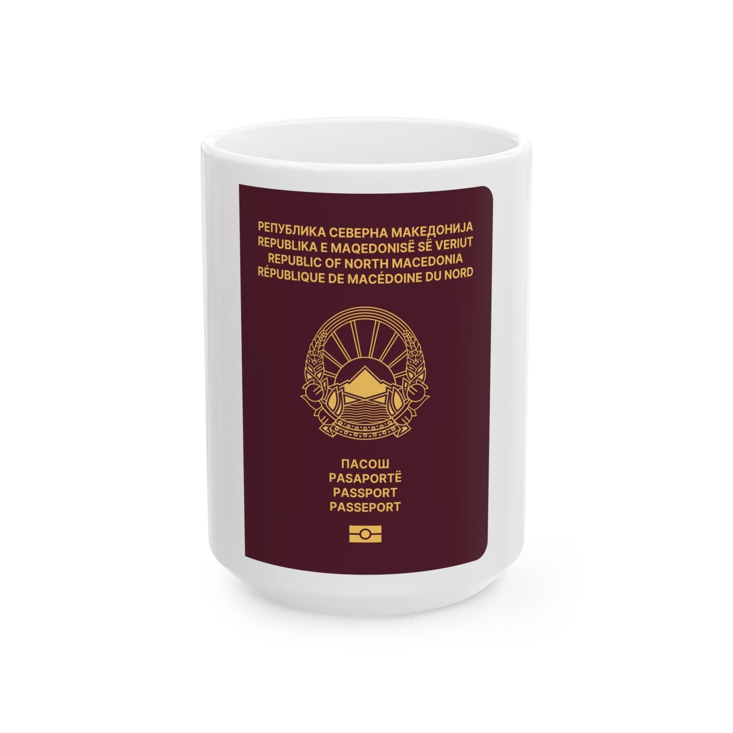 Macedonian Passport (Type B) - White Coffee Mug