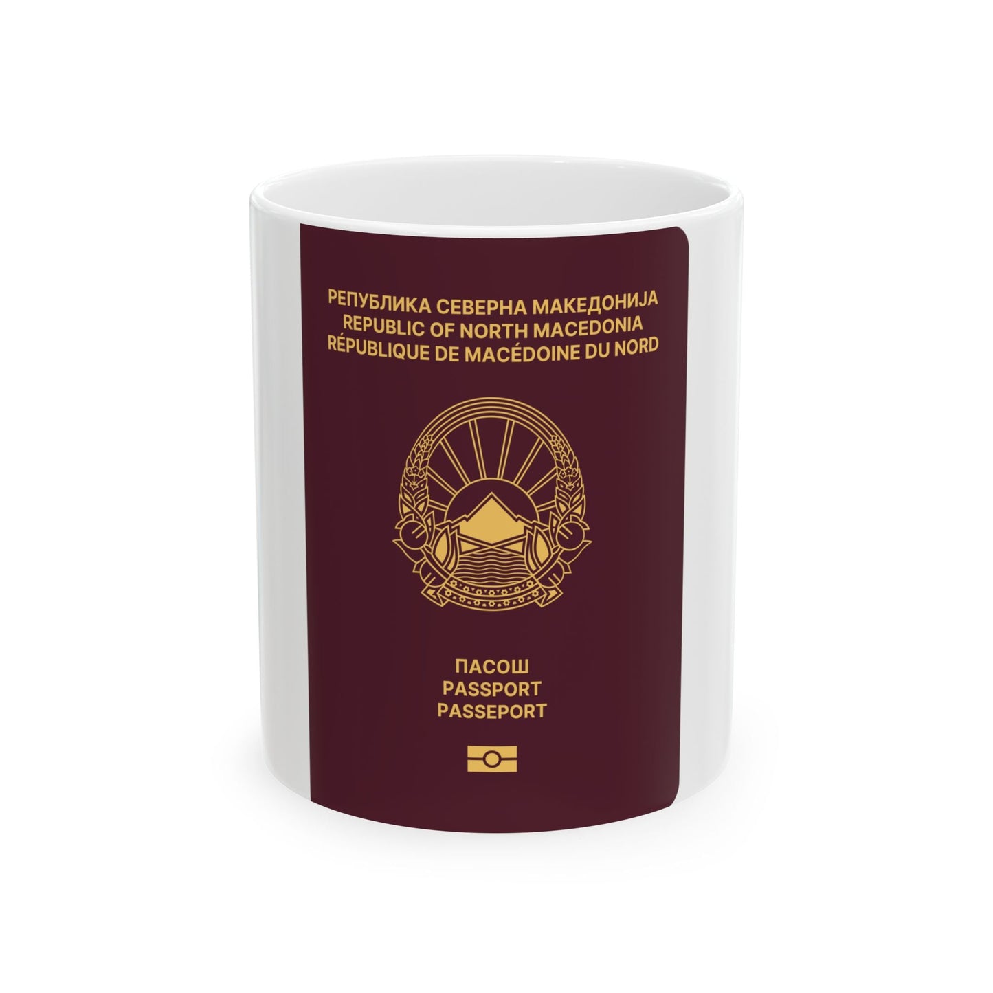 Macedonian Passport - White Coffee Mug