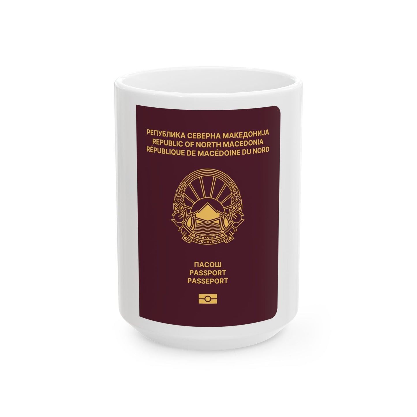 Macedonian Passport - White Coffee Mug