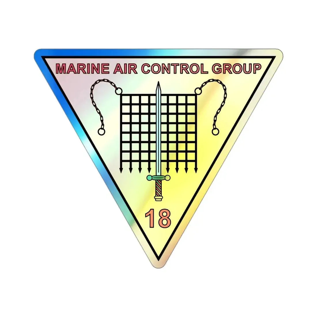 MACG 18 (USMC) Holographic STICKER Die-Cut Vinyl Decal 3 Inch Holographic - The Sticker Space