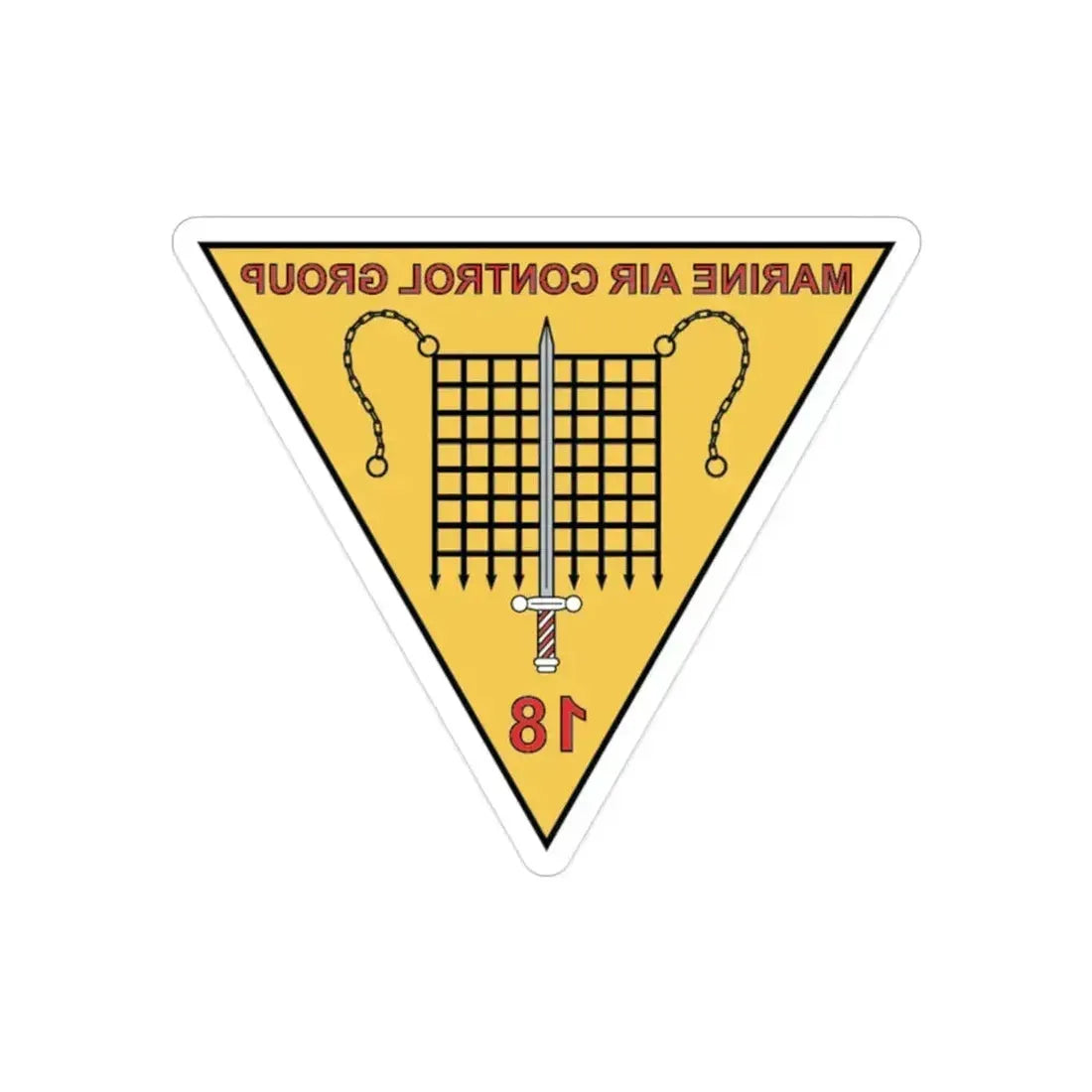 MACG 18 (USMC) REVERSE PRINT Transparent Die-Cut STICKER 2 Inch Die-Cut Transparent - The Sticker Space