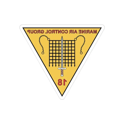 MACG 18 (USMC) REVERSE PRINT Transparent Die-Cut STICKER 2 Inch Die-Cut Transparent - The Sticker Space