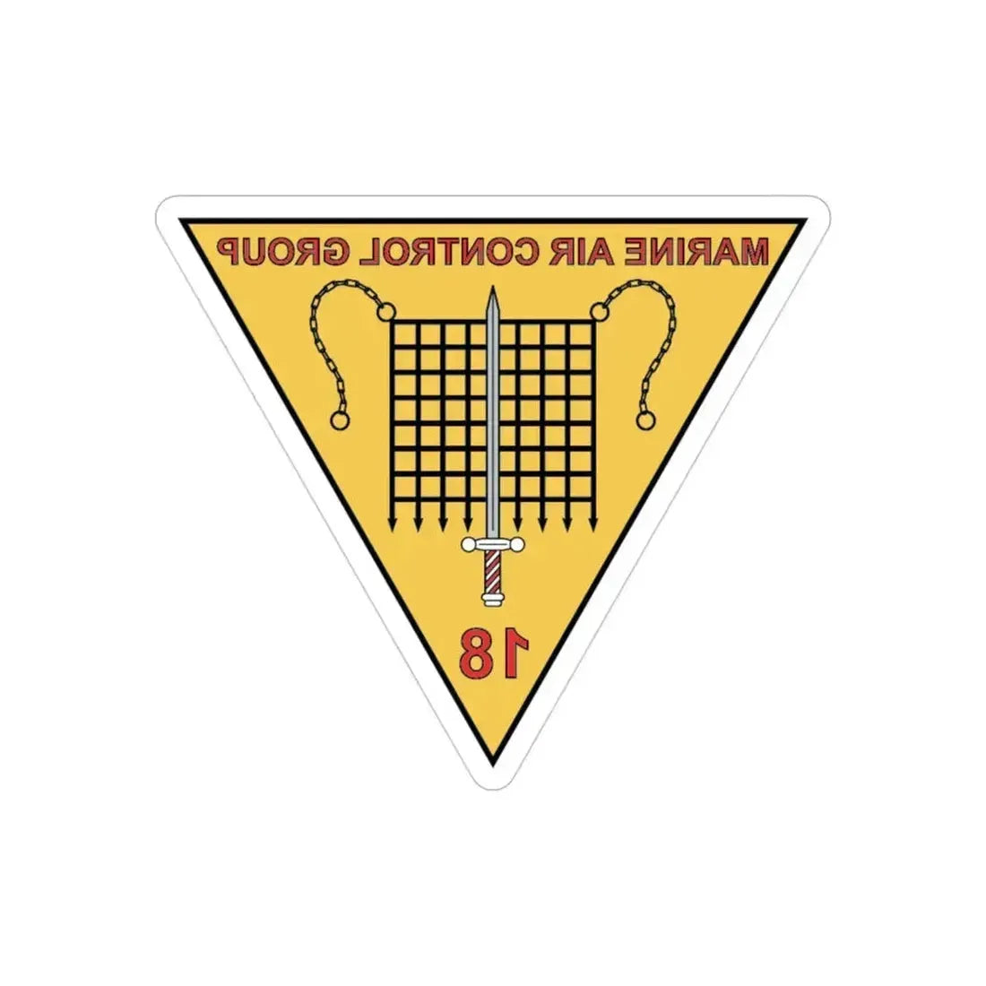 MACG 18 (USMC) REVERSE PRINT Transparent Die-Cut STICKER 3 Inch Die-Cut Transparent - The Sticker Space