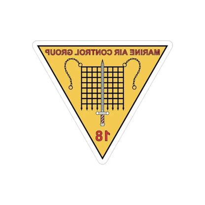 MACG 18 (USMC) REVERSE PRINT Transparent Die-Cut STICKER 3 Inch Die-Cut Transparent - The Sticker Space