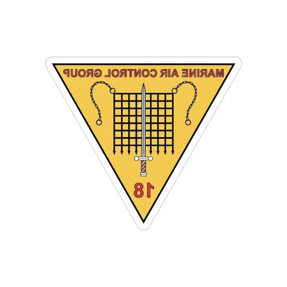 MACG 18 (USMC) REVERSE PRINT Transparent Die-Cut STICKER 4 Inch Die-Cut Transparent - The Sticker Space