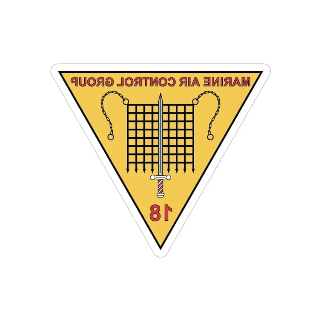 MACG 18 (USMC) REVERSE PRINT Transparent Die-Cut STICKER 5 Inch Die-Cut Transparent - The Sticker Space