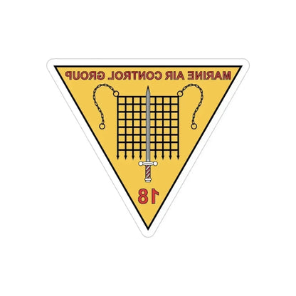 MACG 18 (USMC) REVERSE PRINT Transparent Die-Cut STICKER 5 Inch Die-Cut Transparent - The Sticker Space