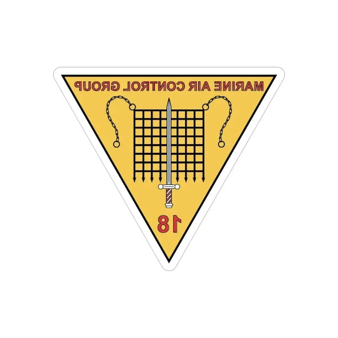 MACG 18 (USMC) REVERSE PRINT Transparent Die-Cut STICKER 6 Inch Die-Cut Transparent - The Sticker Space