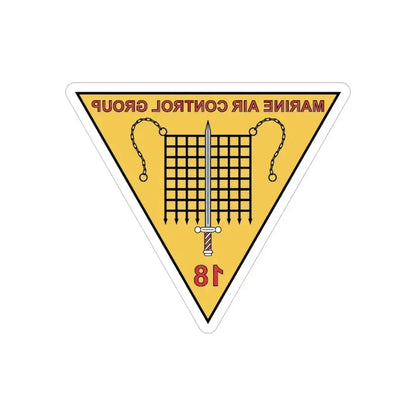 MACG 18 (USMC) REVERSE PRINT Transparent Die-Cut STICKER 6 Inch Die-Cut Transparent - The Sticker Space