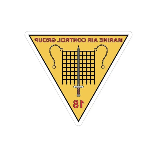 MACG 18 (USMC) REVERSE PRINT Transparent Die-Cut STICKER 6 Inch Die-Cut Transparent - The Sticker Space