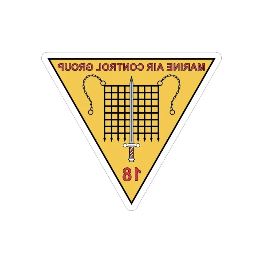 MACG 18 (USMC) REVERSE PRINT Transparent Die-Cut STICKER - The Sticker Space