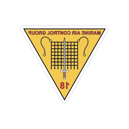 MACG 18 (USMC) REVERSE PRINT Transparent Die-Cut STICKER - The Sticker Space