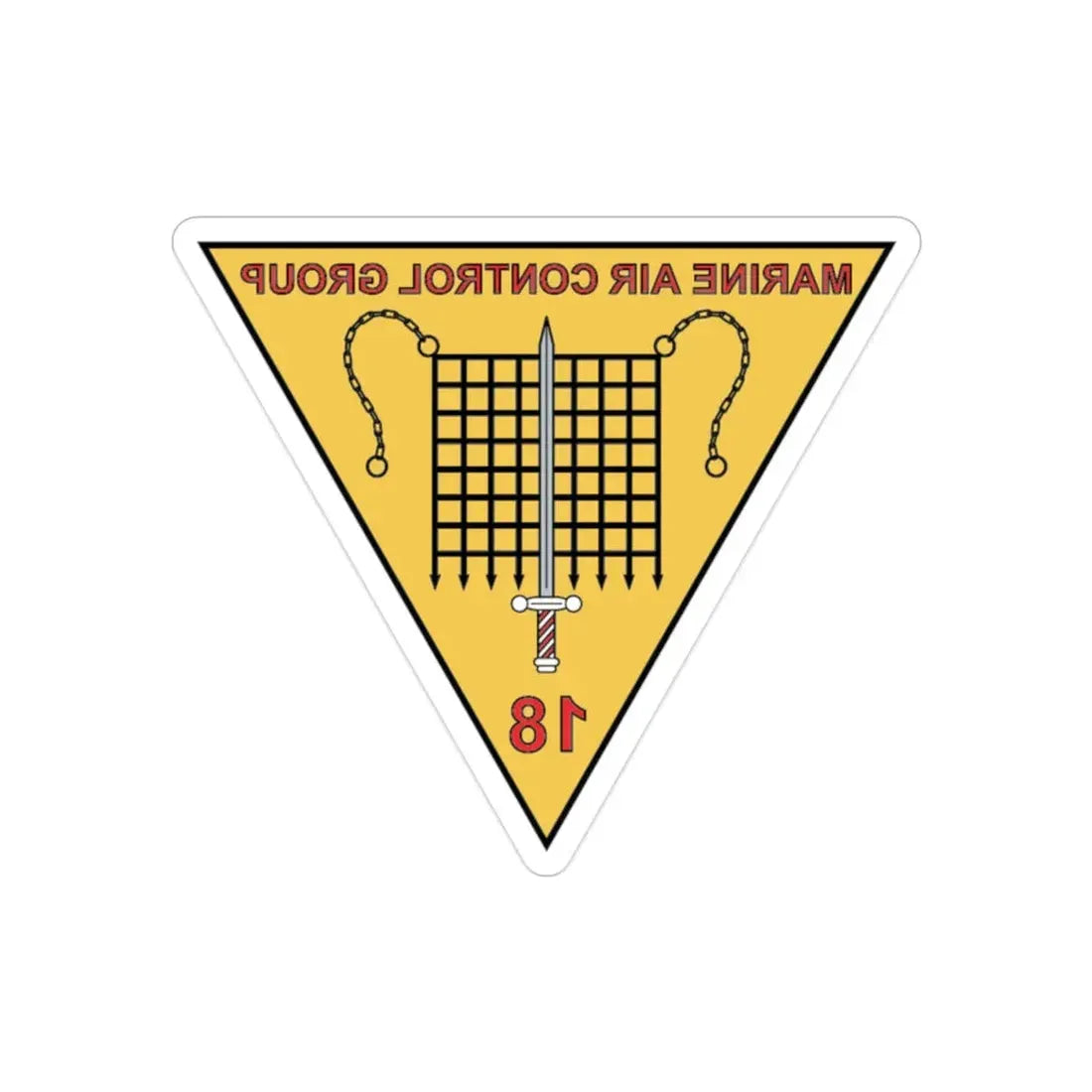 MACG 18 (USMC) REVERSE PRINT Transparent Die-Cut STICKER - The Sticker Space