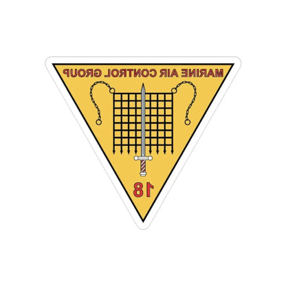 MACG 18 (USMC) REVERSE PRINT Transparent Die-Cut STICKER - The Sticker Space