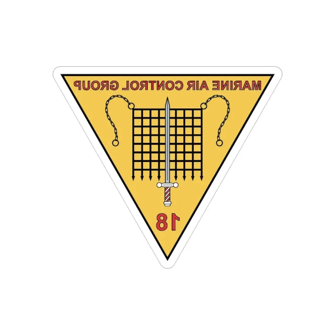 MACG 18 (USMC) REVERSE PRINT Transparent Die-Cut STICKER - The Sticker Space