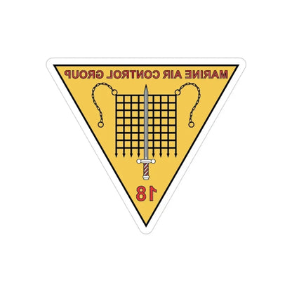 MACG 18 (USMC) REVERSE PRINT Transparent Die-Cut STICKER - The Sticker Space