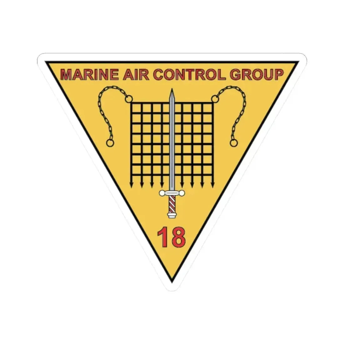MACG 18 (USMC) STICKER Vinyl Kiss-Cut Decal 2 Inch White - The Sticker Space