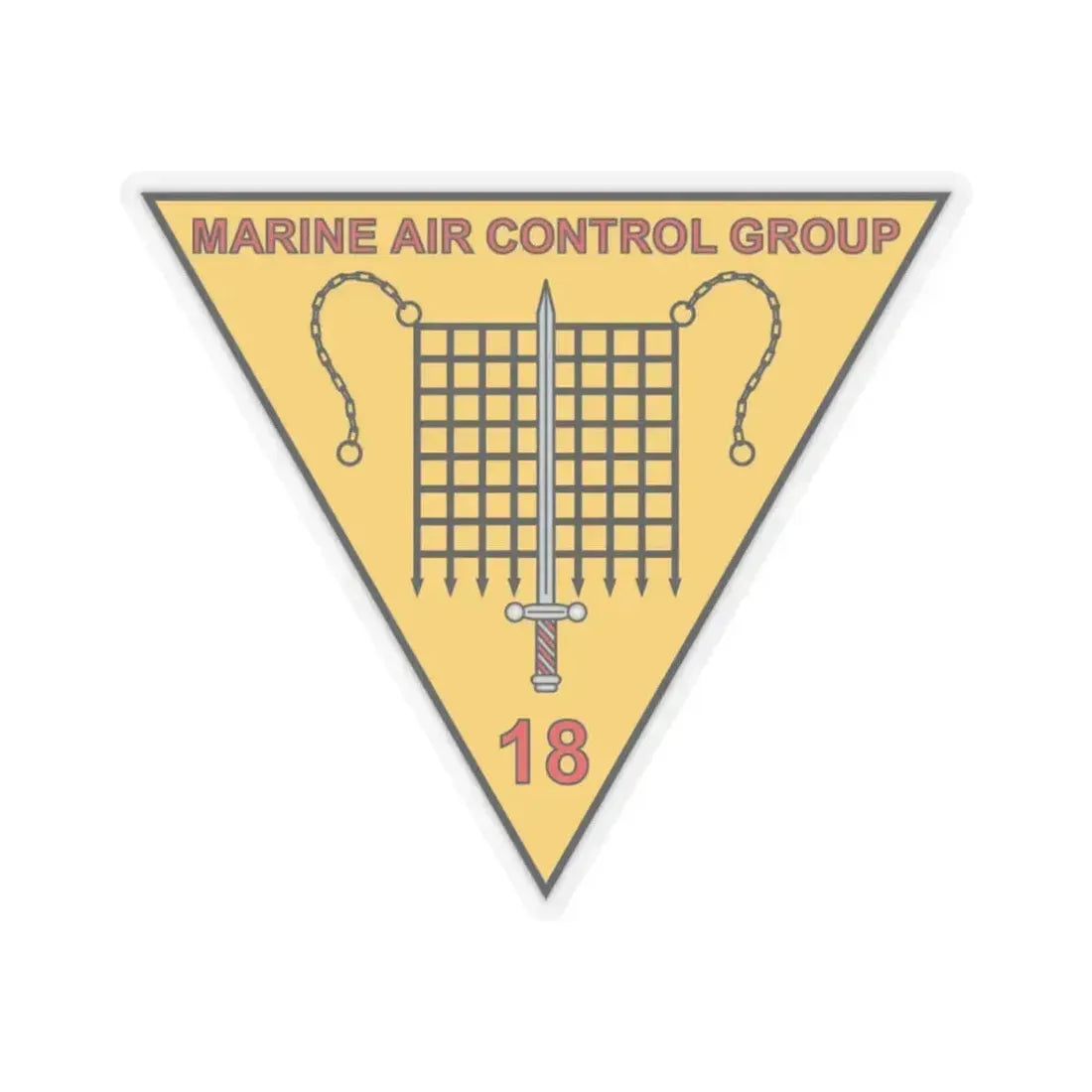 MACG 18 (USMC) STICKER Vinyl Kiss-Cut Decal 3 Inch Transparent - The Sticker Space