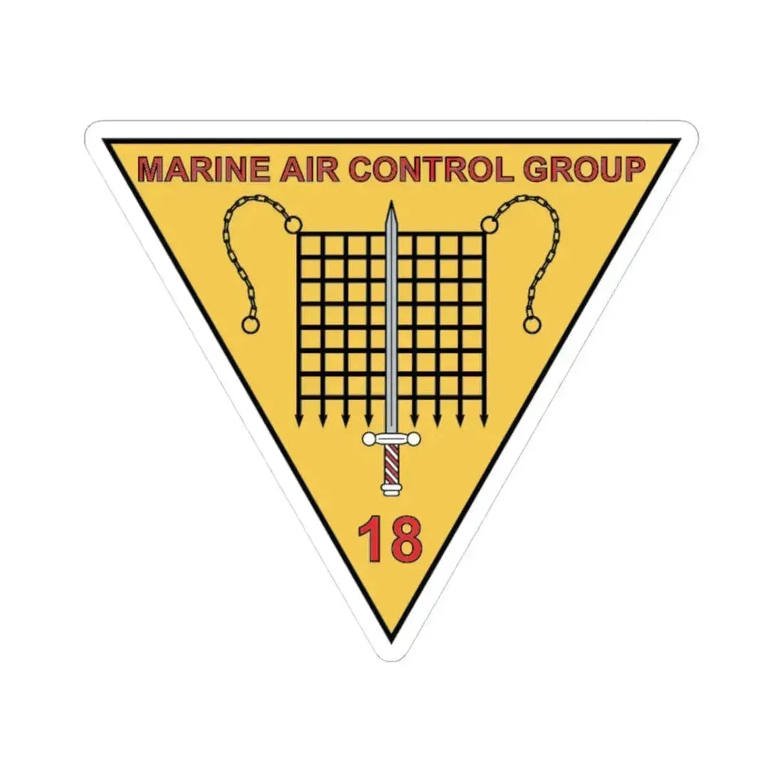 MACG 18 (USMC) STICKER Vinyl Kiss-Cut Decal 3 Inch White - The Sticker Space