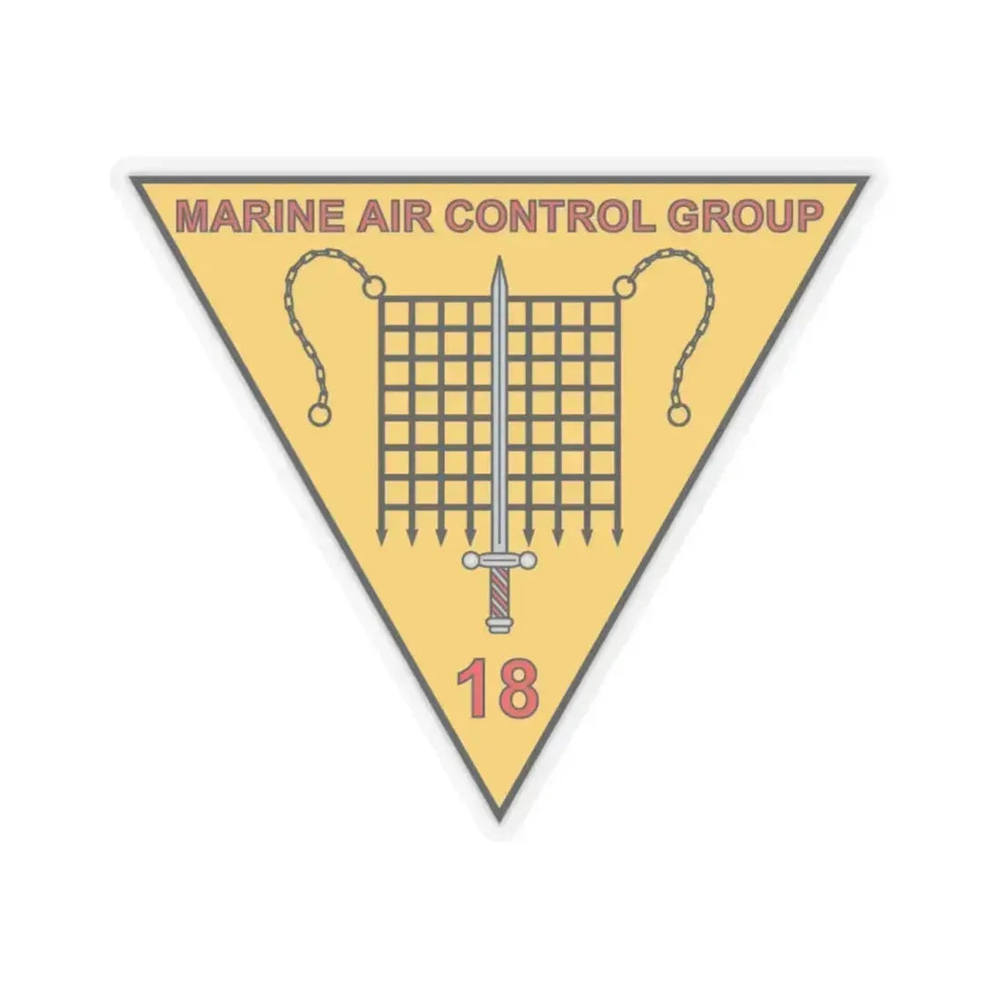 MACG 18 (USMC) STICKER Vinyl Kiss-Cut Decal 4 Inch Transparent - The Sticker Space