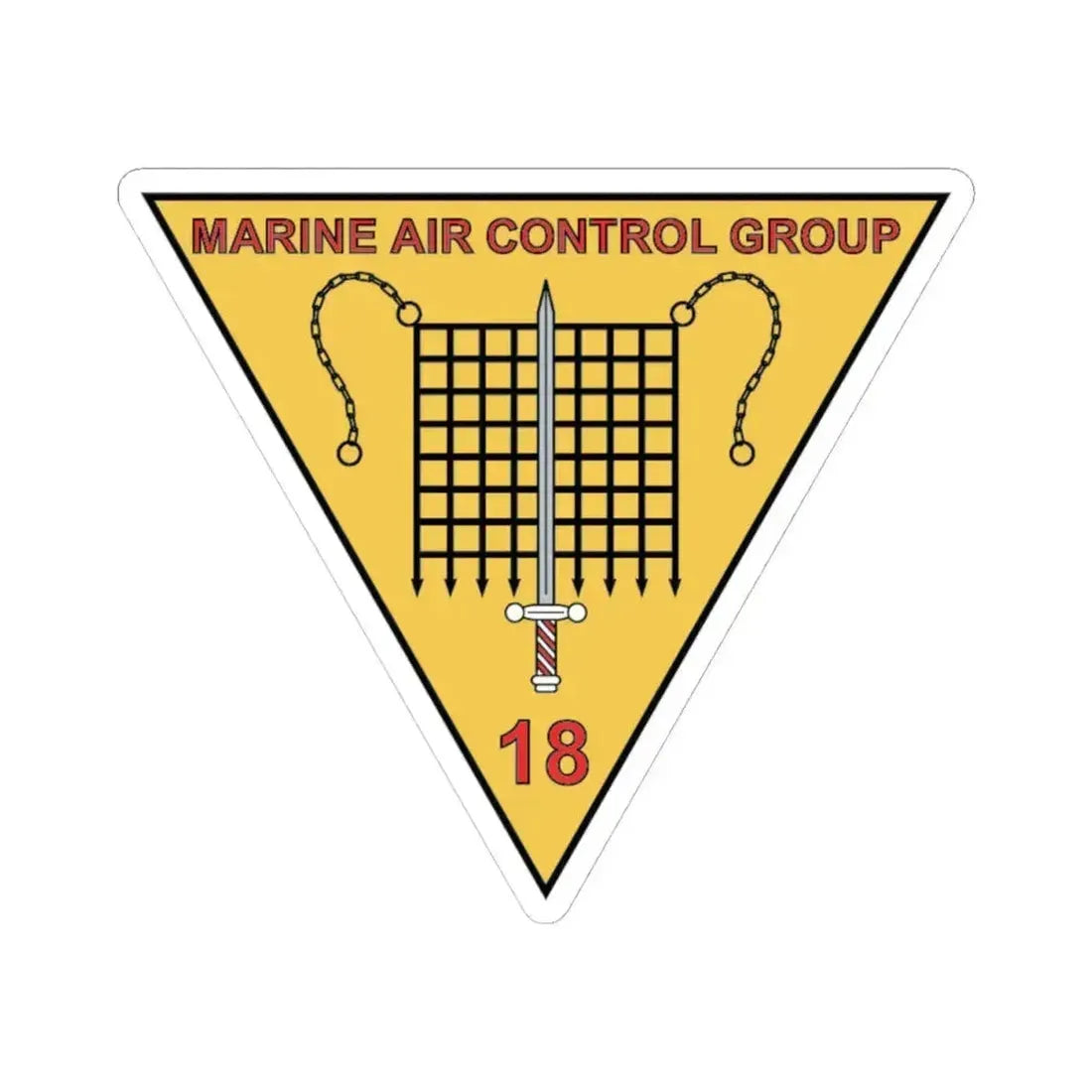 MACG 18 (USMC) STICKER Vinyl Kiss-Cut Decal 4 Inch White - The Sticker Space