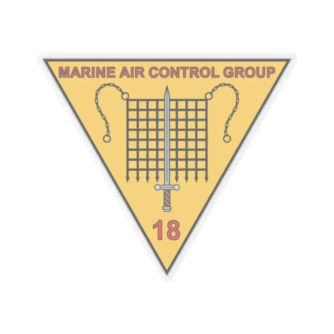 MACG 18 (USMC) STICKER Vinyl Kiss-Cut Decal 6 Inch Transparent - The Sticker Space
