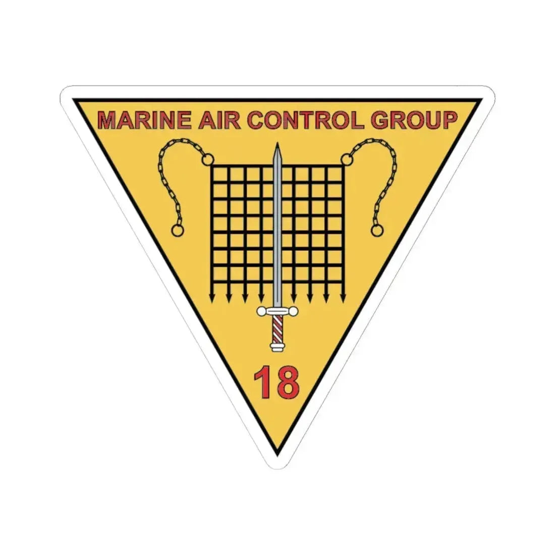 MACG 18 (USMC) STICKER Vinyl Kiss-Cut Decal 6 Inch White - The Sticker Space