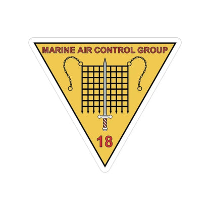MACG 18 (USMC) Transparent STICKER Die-Cut Vinyl Decal 2 Inch - The Sticker Space
