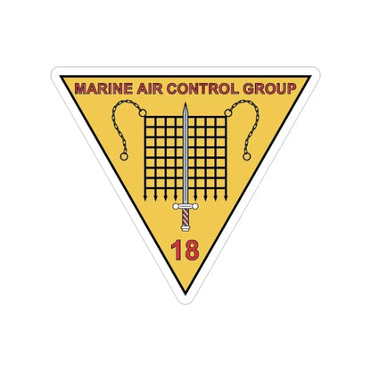 MACG 18 (USMC) Transparent STICKER Die-Cut Vinyl Decal 4 Inch - The Sticker Space