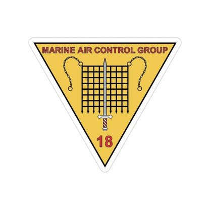 MACG 18 (USMC) Transparent STICKER Die-Cut Vinyl Decal 6 Inch - The Sticker Space