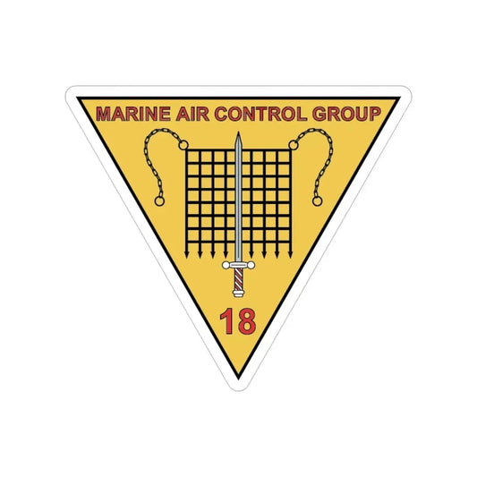 MACG 18 (USMC) Transparent STICKER Die-Cut Vinyl Decal 6 Inch - The Sticker Space