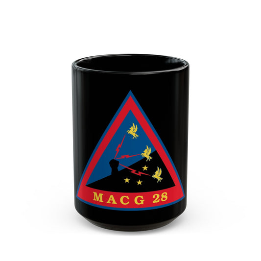 MACG 28 (USMC) Black Coffee Mug-15oz-The Sticker Space