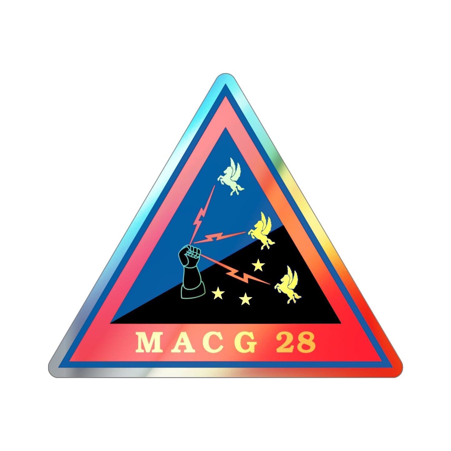 MACG 28 (USMC) Holographic STICKER Die-Cut Vinyl Decal-4 Inch-The Sticker Space