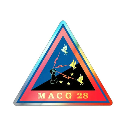 MACG 28 (USMC) Holographic STICKER Die-Cut Vinyl Decal 5 Inch Holographic - The Sticker Space