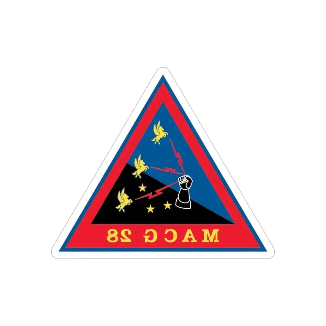 MACG 28 (USMC) REVERSE PRINT Transparent Die-Cut STICKER 6 Inch Die-Cut Transparent - The Sticker Space