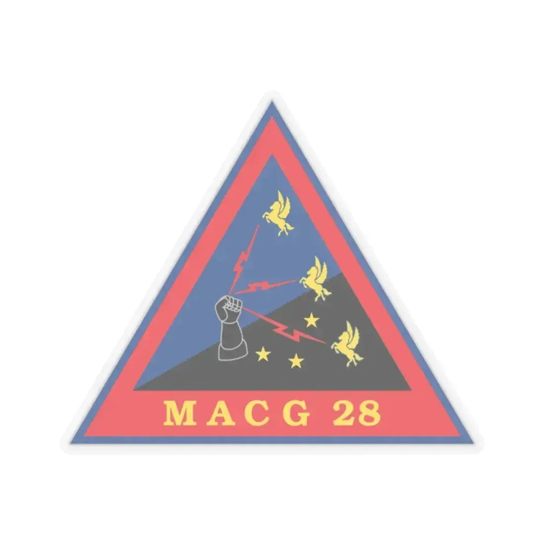 MACG 28 (USMC) STICKER Vinyl Kiss-Cut Decal 3 Inch Transparent - The Sticker Space