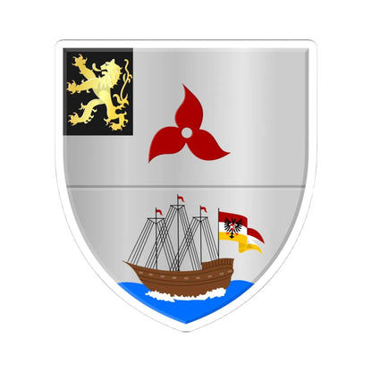 Machelen wapen (Belgium) (Coat of Arms) STICKER Vinyl Kiss-Cut Decal 4 Inch White - The Sticker Space