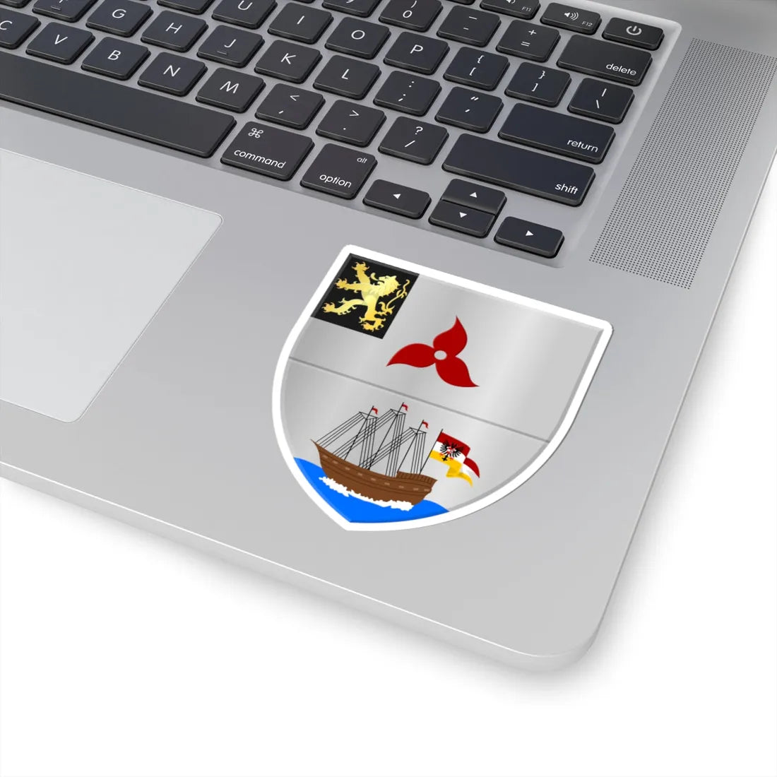 Machelen wapen (Belgium) (Coat of Arms) STICKER Vinyl Kiss-Cut Decal - The Sticker Space