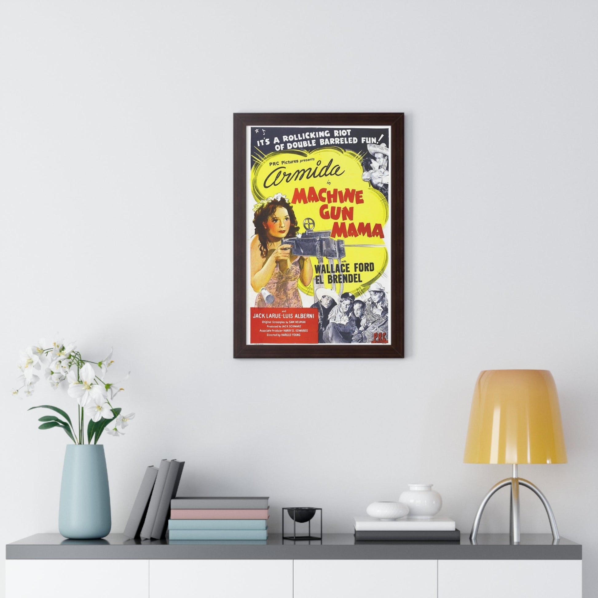 MACHINE GUN MAMA 1944 - Framed Movie Poster-The Sticker Space